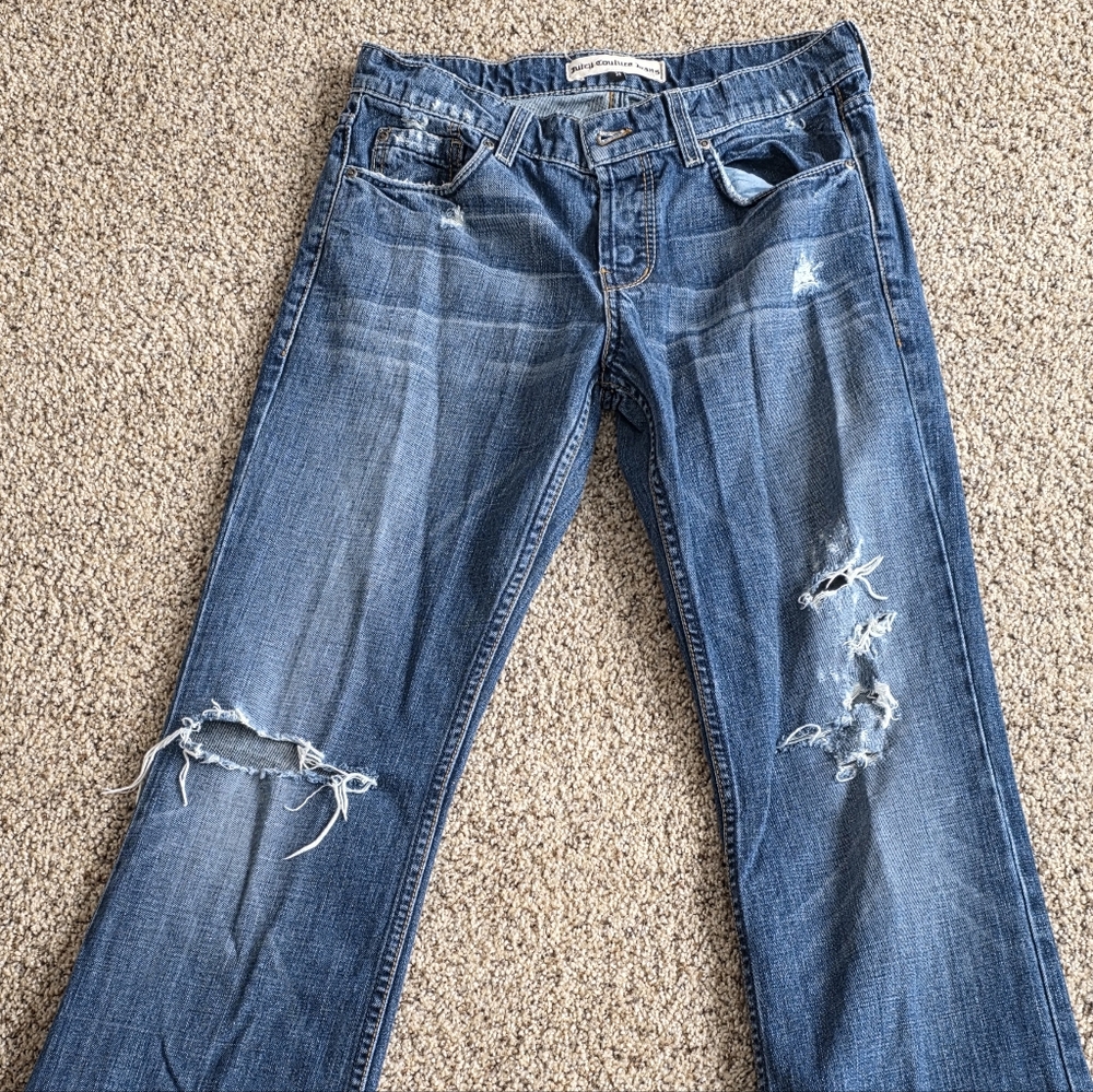 Juicy Couture Blue 31" Distressed Mens Jeans